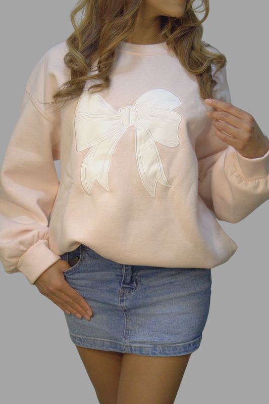 White Bow Sweatshirt